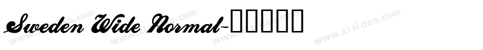 Sweden Wide Normal字体转换